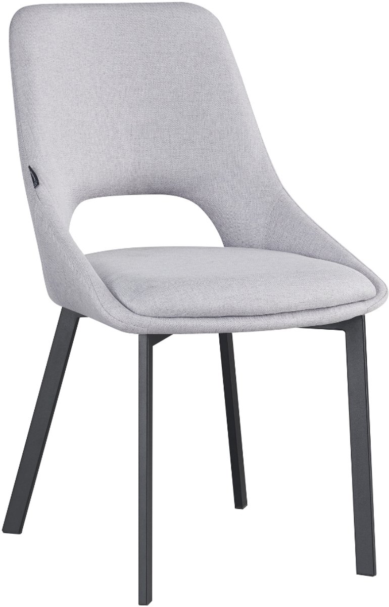 ExitoDesign LUMO - Eetkamerstoel - Grijs - Stof - Metalen Onderstel