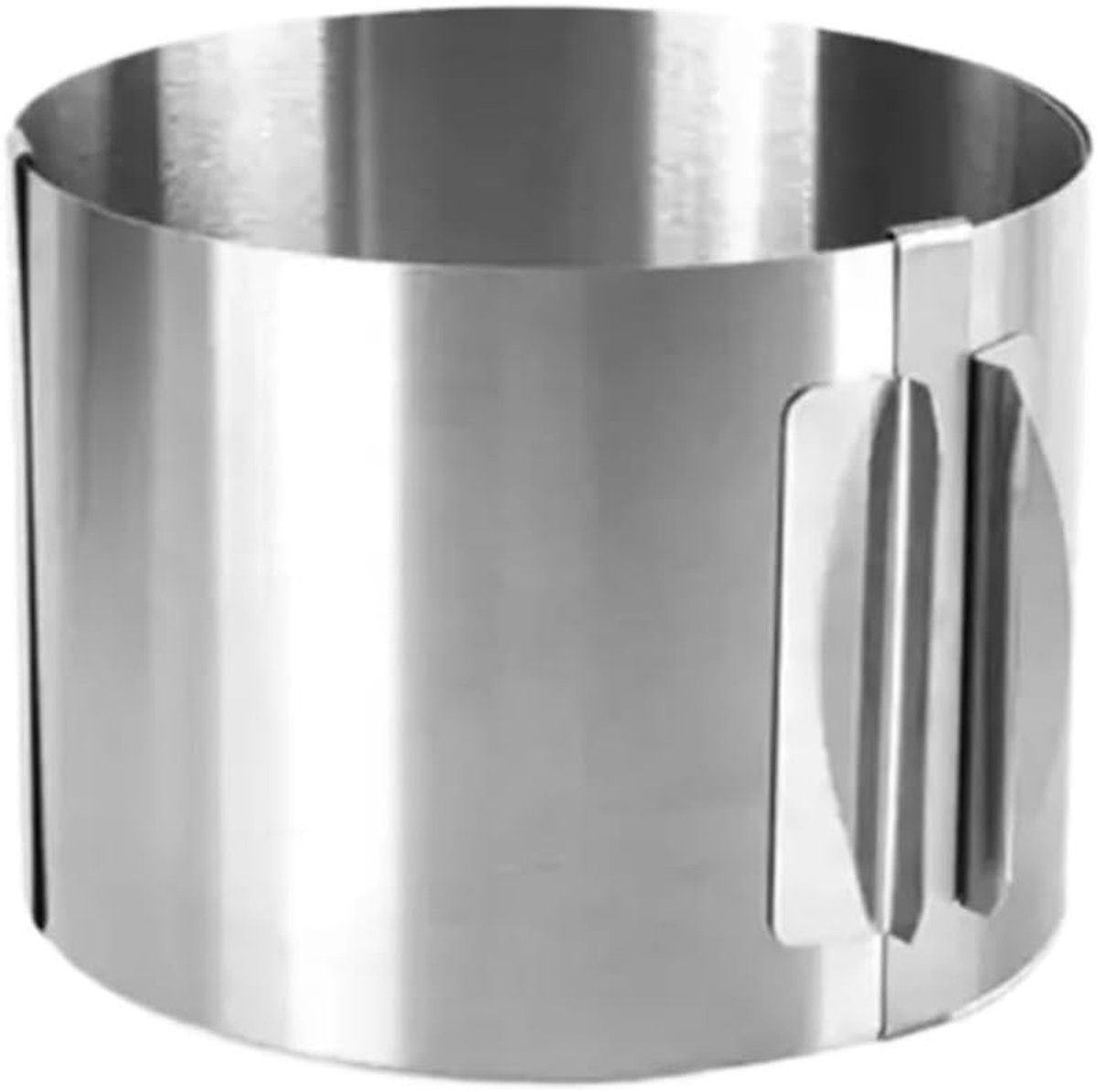 Taartcirkel - Bakring Vorm - Taarten Bakken - Uitschuifbaar 6-30cm - Hoogte 12cm - Zilverkleurig