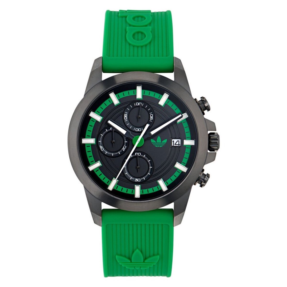 Adidas Originals Expression Two Chrono AOFH24522 Horloge - Siliconen - Groen - Ø 43 mm