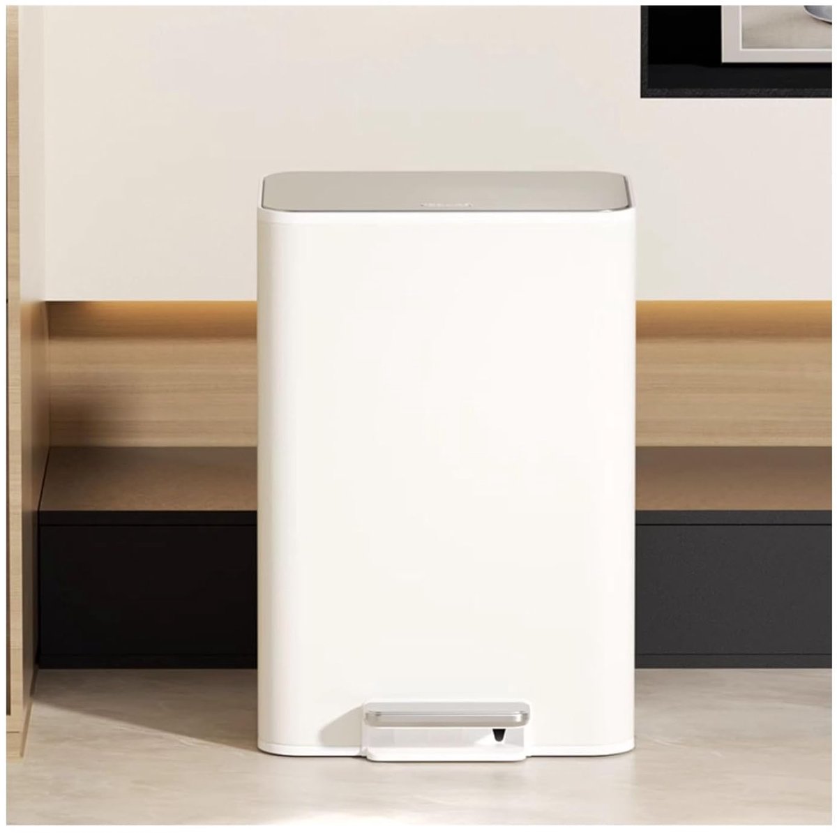 Pedaalemmer - Vuilnisemmer Deksel - Hygiënisch Werken - Softclose Deksel - 15 Liter - Wit