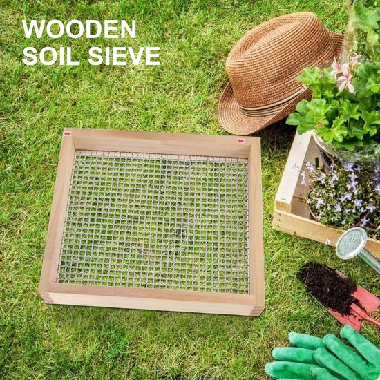 Grondzeef Tuin - Aarde Zeef - Compost Sorteren - Duurzaam Metaal - 36x30x6cm van Merkloos	 — afbeelding 4