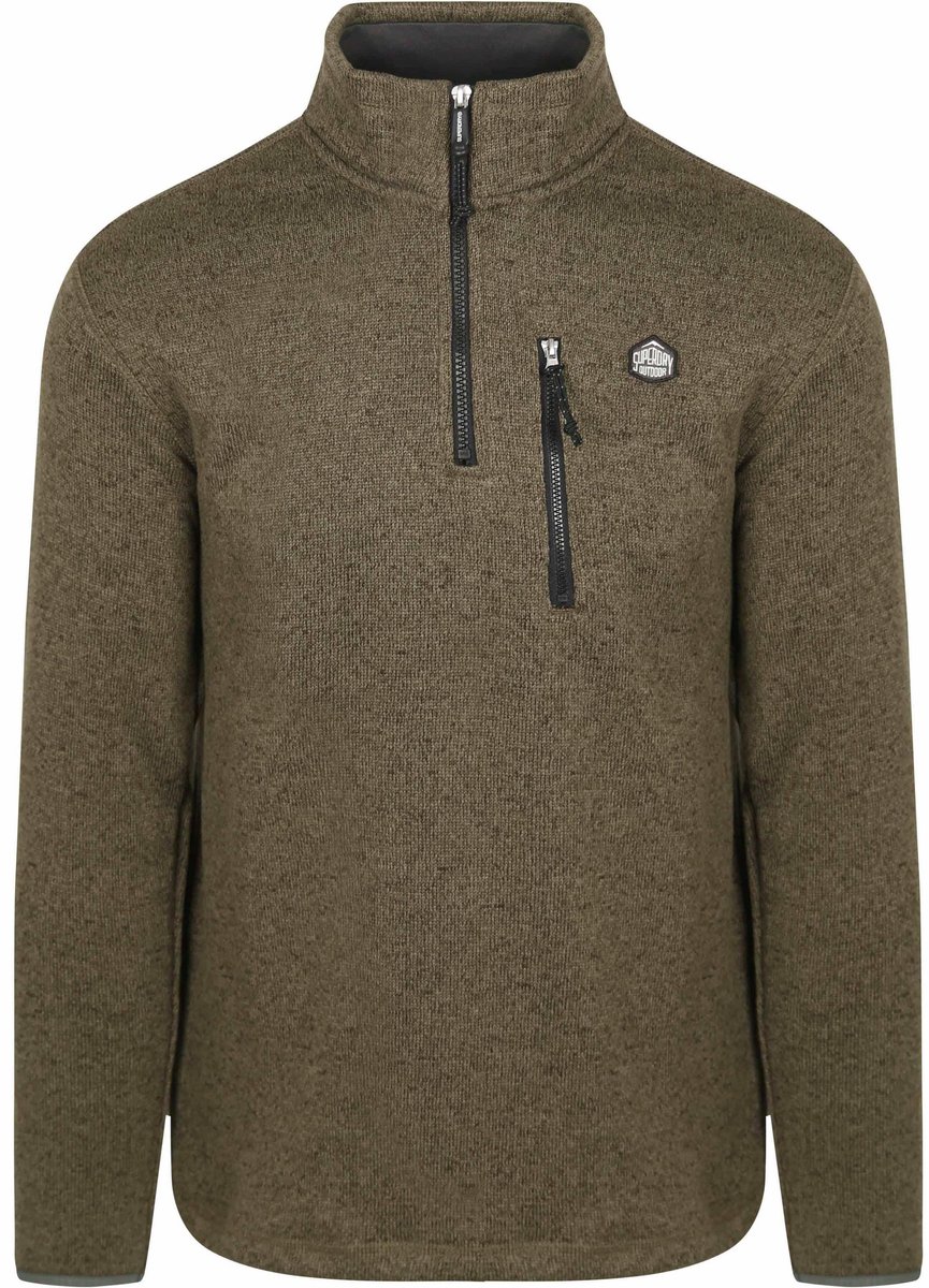 Superdry Half Zip Pullover Fleece – Heren Quarter zip Groen