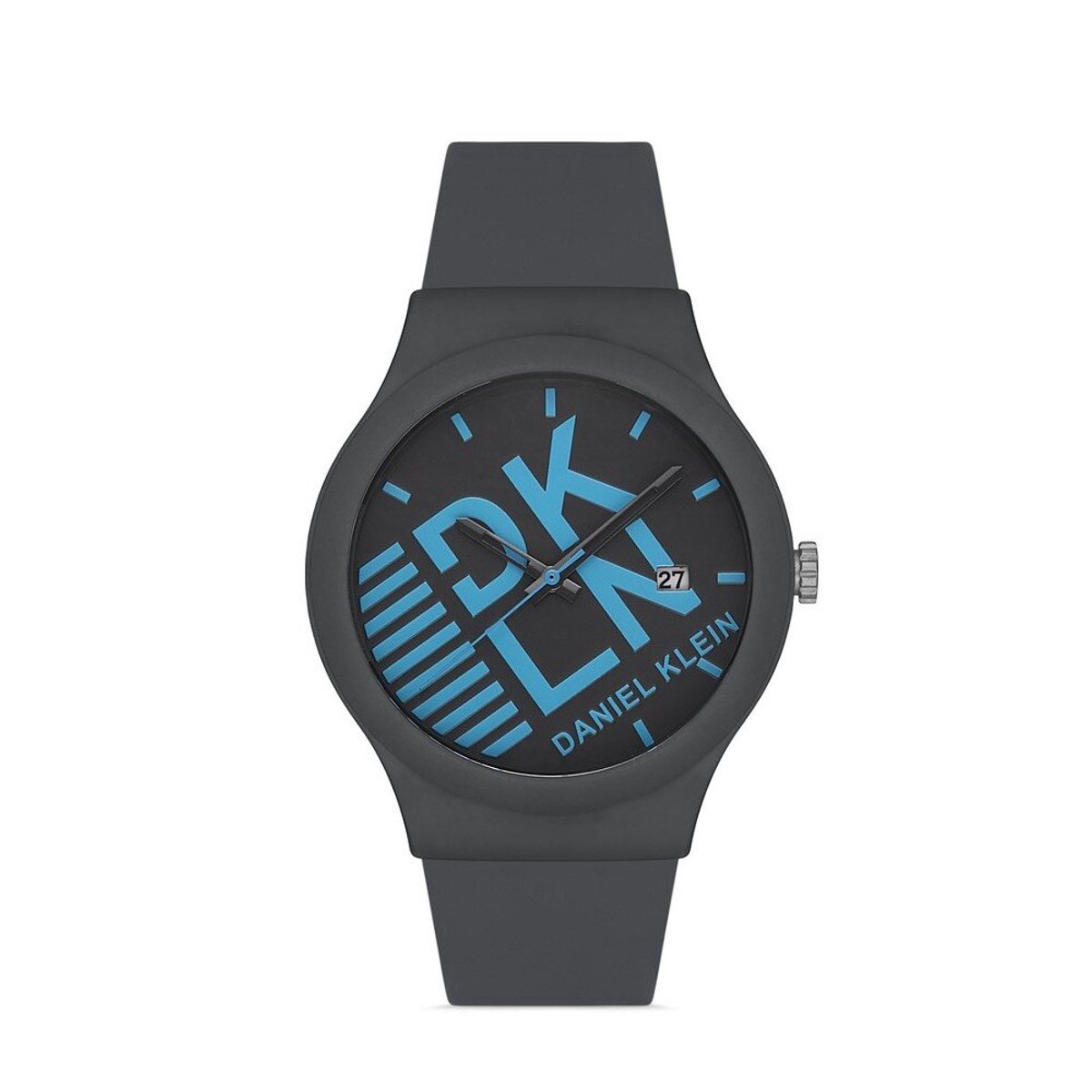 Daniel Klein DK.1.12976-6 - Horloge - Analoog - Mannen - Heren - siliconen band - rond - Grijs - Blauw