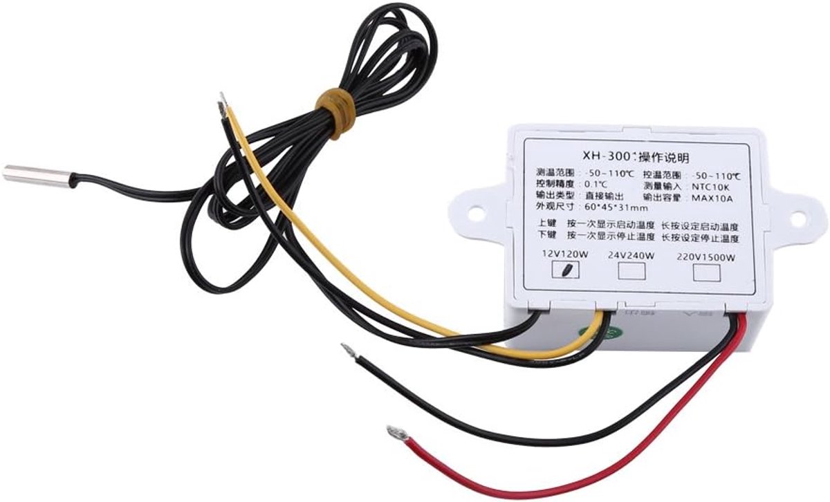 Digitale Thermostaat - Temperatuurregelaar - Precisie Controle - 01℃ Nauwkeurigheid - -50 tot 110℃