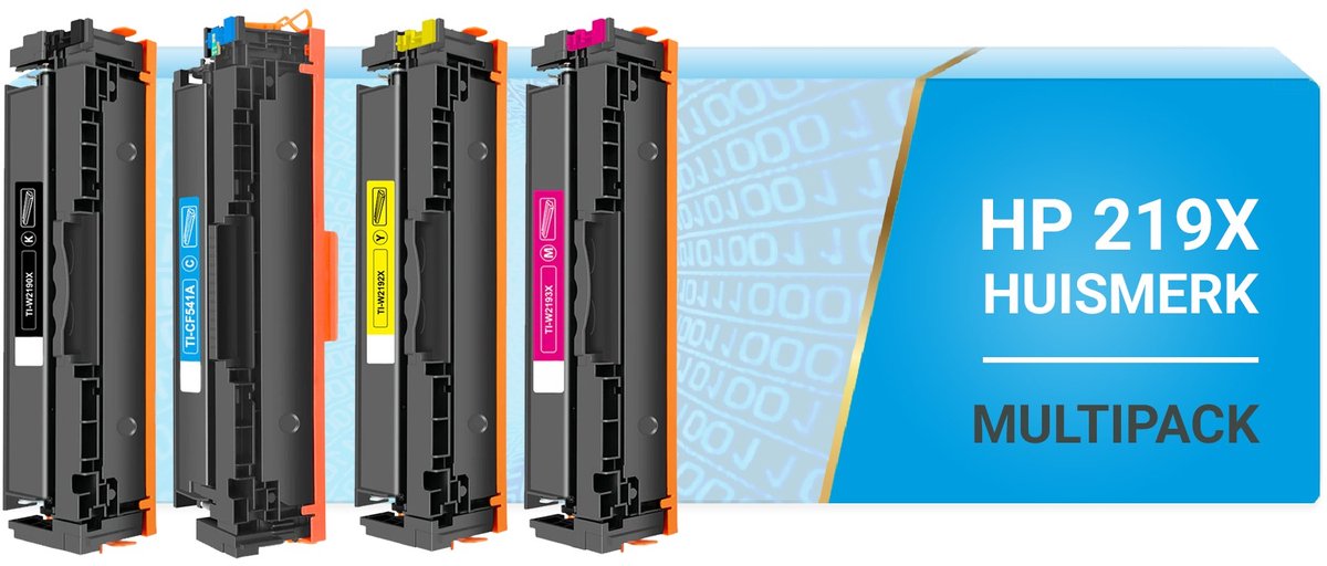 Huismerk voor HP 219X toner Multipack (MET CHIP) hoge capaciteit
