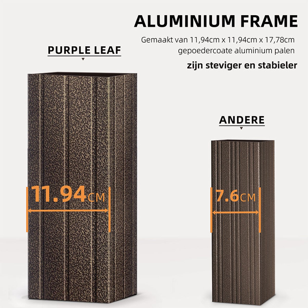 Purple Leaf Hardtop pavillon 4,25 x 3 m - bronze