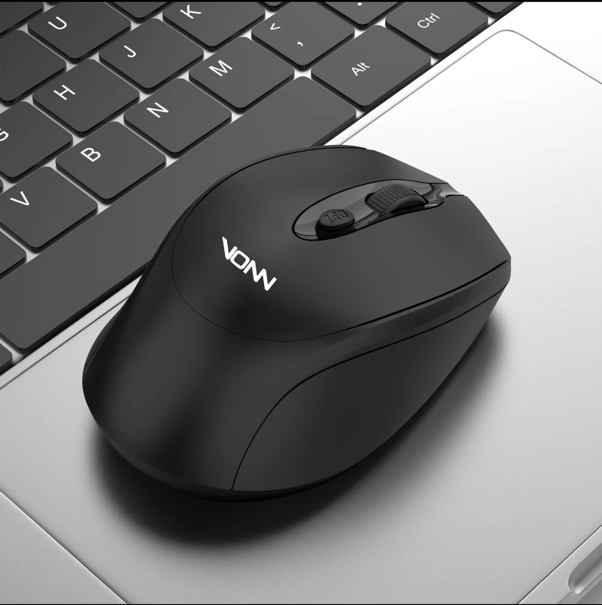 Draadloze Muis 2.4 GHz - USB Ontvanger - 800/1000/1200 DPI - Ergonomisch - Stil Design - Zwart
