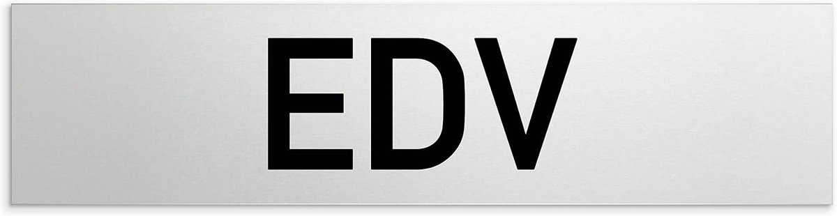 Aluminium Deurplaat - Zelfklevend Plaatje - Serverruimte Markering - Oppervlakte Verfijnd - 160x40x1.5mm - Aluminium