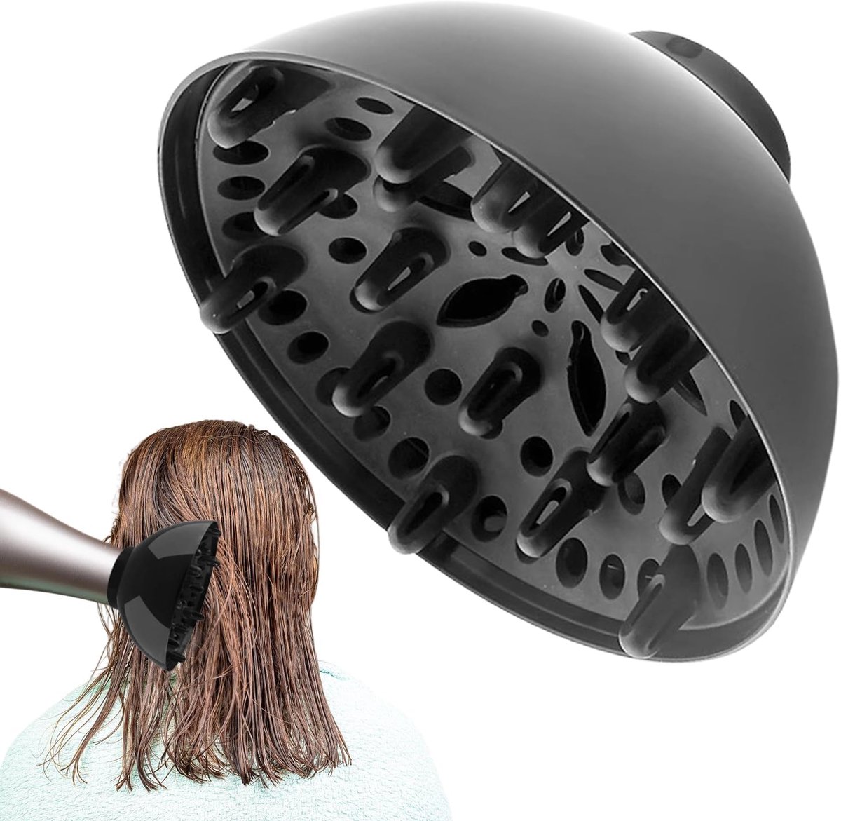 Universele Föhn Diffuser voor Krullen en Golvend Haar - Professionele Warmteverdeling