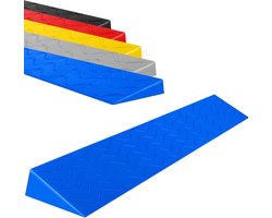 Stoepranden Oprit - Drempelhelling Oprijplaat - Drempels Overbruggen - Vergroot Gebruiksoppervlak - 100x13x6 cm - Blauw