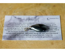 Hematiet Druppel Hanger - Perfect cadeau voor mannen en vrouwen - Inclusief uitleg - Spiritueel - Hematite - Bescherming - Kalmerend - Zelfvertrouwen - Malende gedachten - Slaapproblemen - Moed - 100% NATUURLIJK