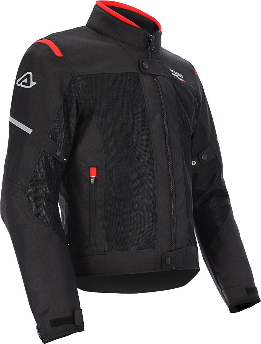 Acerbis On Road Ruby Zwart Rood Textiele Motorjas - Jas
