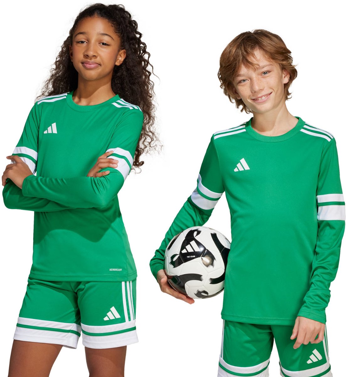 adidas T-shirt Kinderen Squadra 25 Long Sleeve Groen - Maat 140cm