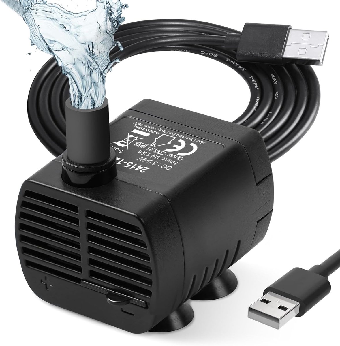 Waterpomp dompelpomp mini 200l/h 3w vijverpomp - vijver fontein aquarium - krachtige watercirculatie fonteinpomp