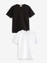 Next - Dames - Verpakking van 2 dikke T-shirts met korte mouwen - Zwart