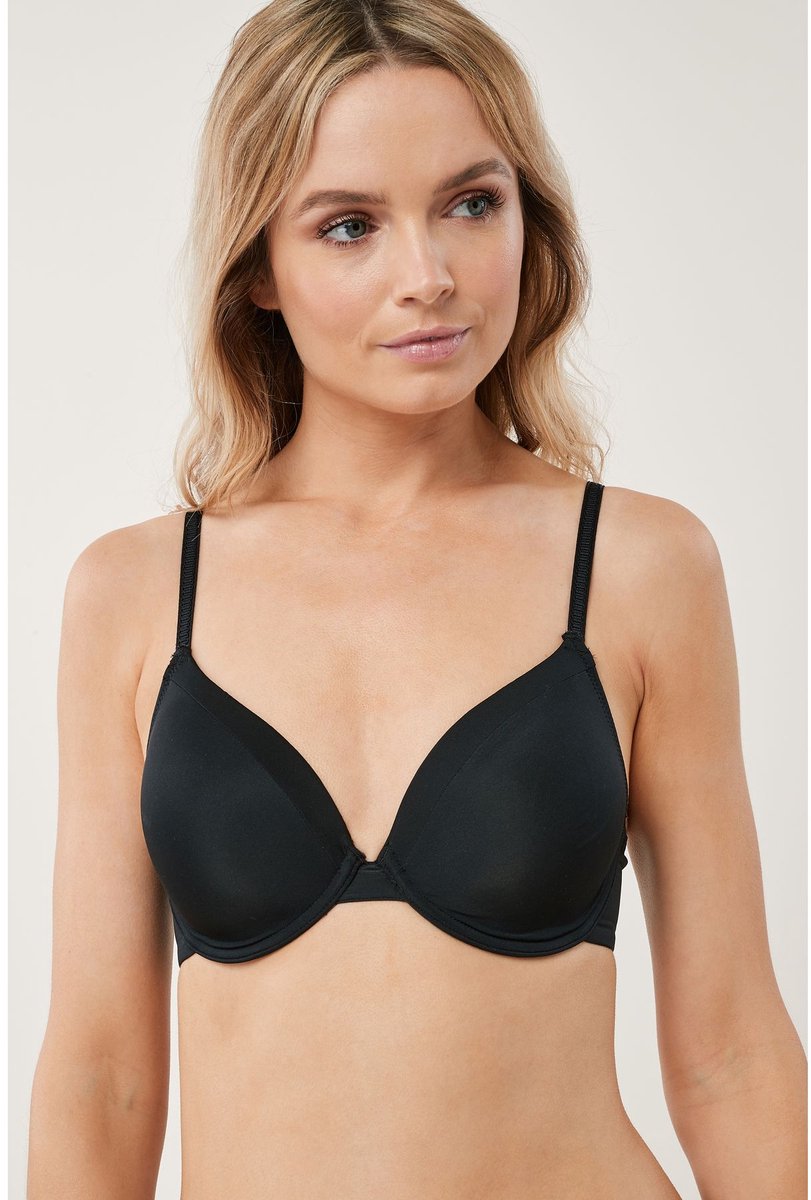 Next Dames - A-E Lichte Vulling Volledige Cup Afvlakkende Ultieme Comfort T-shirt Beha - Zwart Black