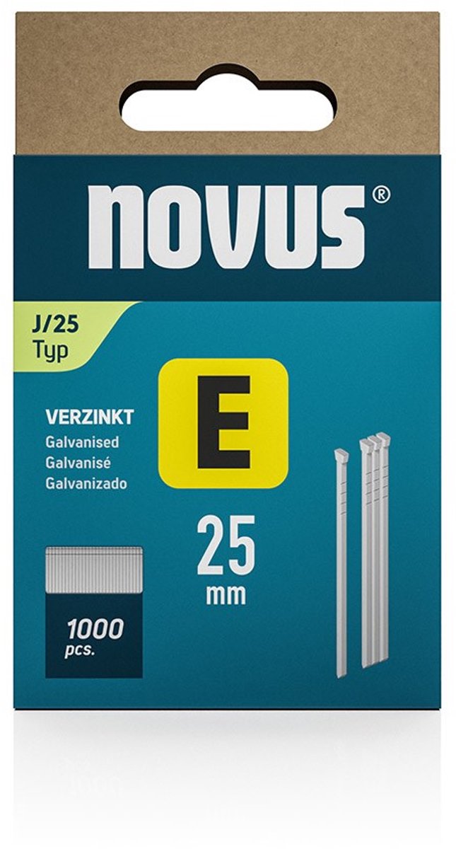 Novus Nagels (spijker) E J/25mm, SB, 1000 st. - 044-0065