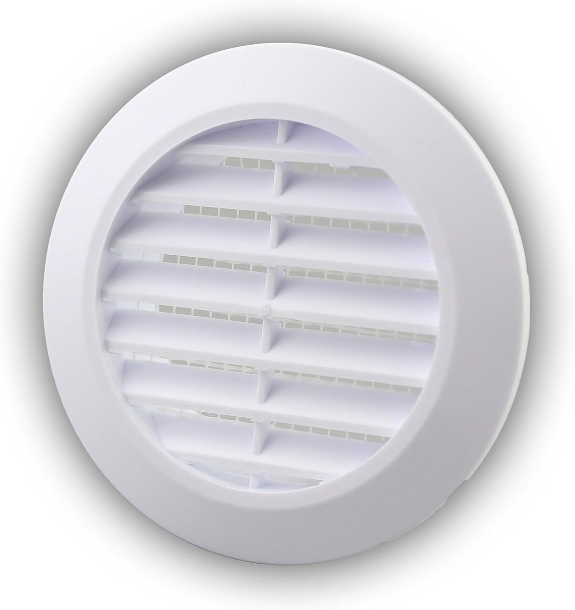 Rond Ventilatierooster Ø 90 mm - Weerbestendig Insectennet Rooster met ABS Kunststof
