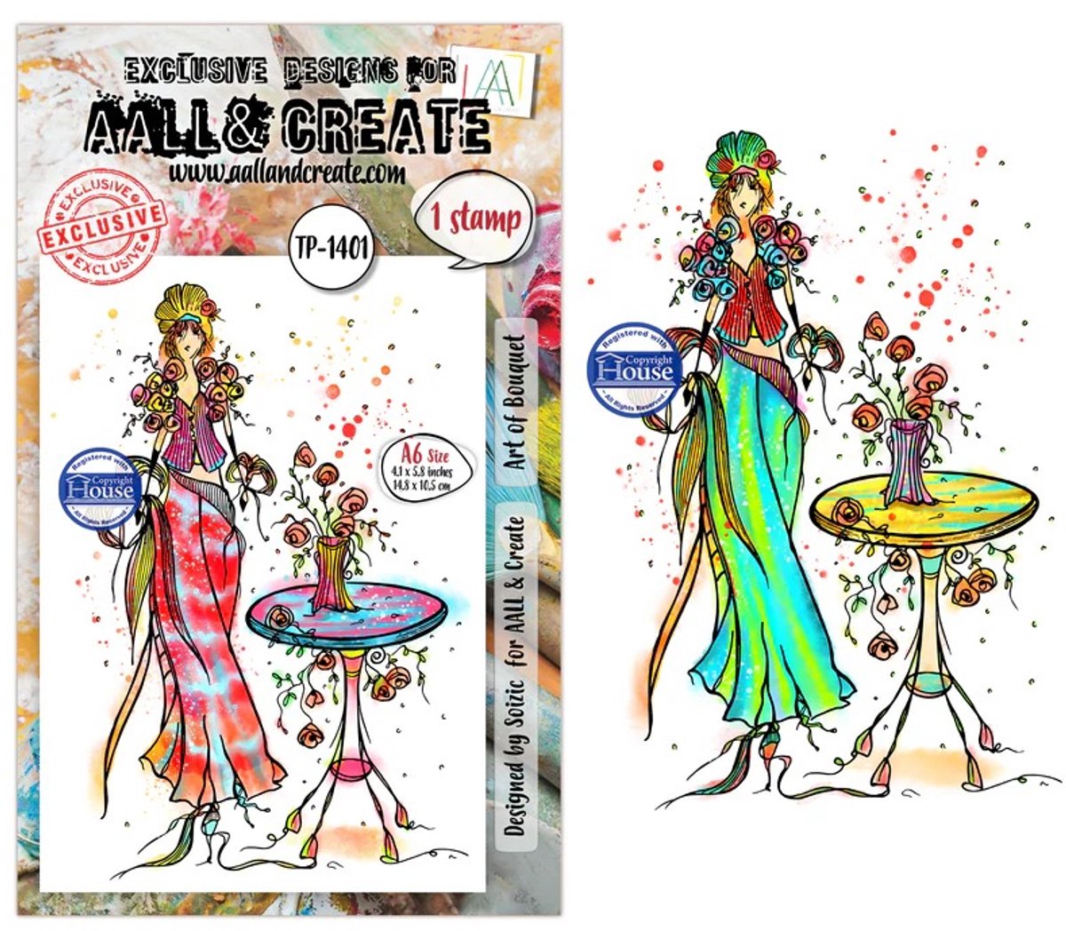 Aall & Create clearstamp A6 - Art of bouquet