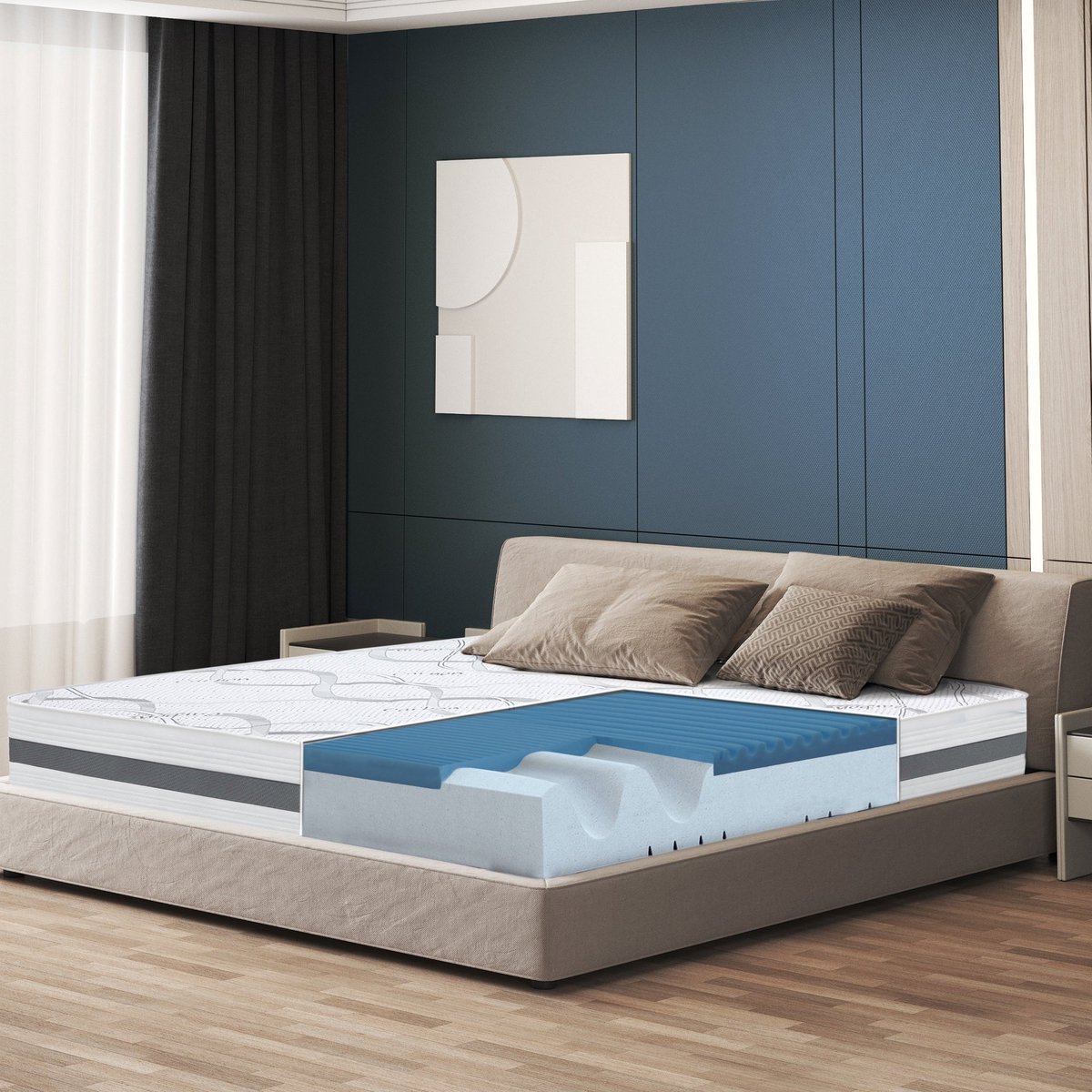 The White Stone Traagschuim Matras 135x200 cm Hoogte 22 cm thumbnail 3