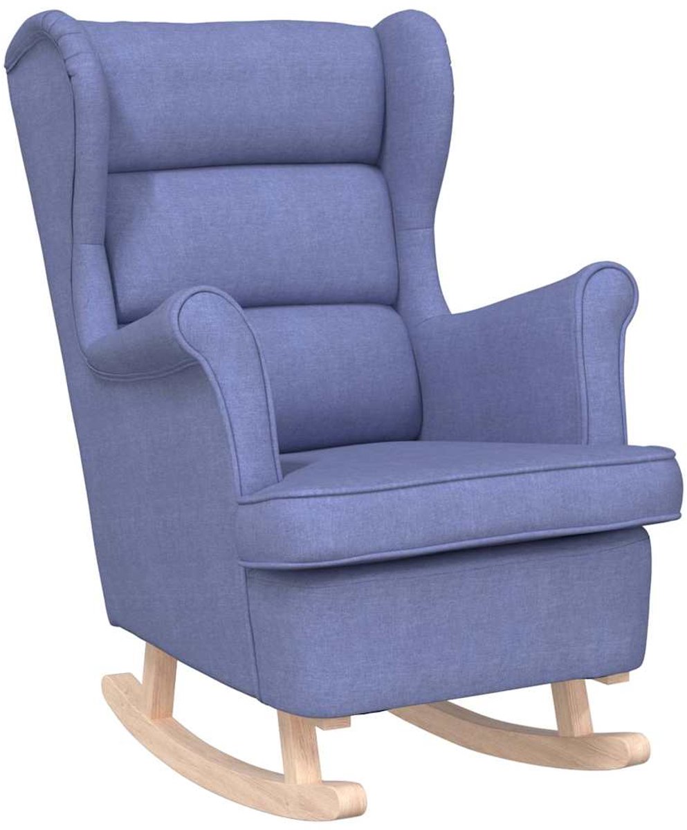 vidaXL Schommelstoel - 74x90x102 - cm - stof - jeansblauw