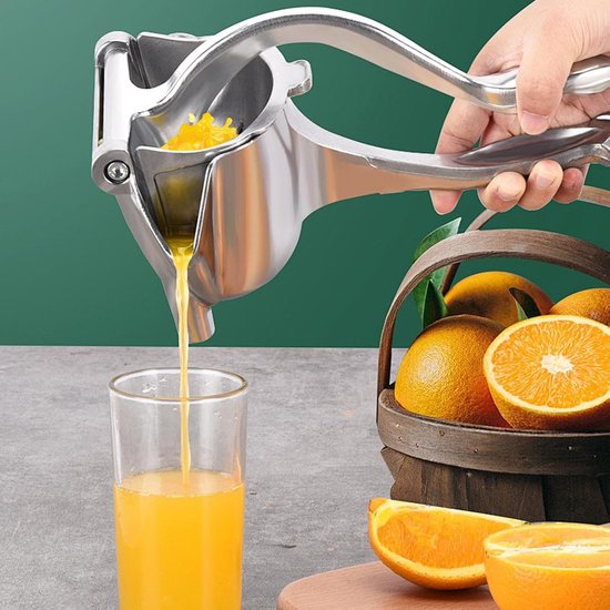 Handmatige sapcentrifuge - Sapcentrifuge - Sinaasappelsappers - Citroenpers - citruspers - sinaasappelpers - Voor fruit en citrusvruchten - Aluminiumlegering - Zilver van Merkloos — afbeelding 5