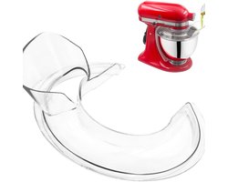 1 artikel - KitchenAid 4.5 Blender Spatbeschermer en Accessoires - KitchenAid 4.5-5QT Blender met Kantelkop en Stand - Voedselveilig Transparant Kunststof - Kantelbeschermer - 23*11,5*13cm - Spatbescherming voor Keuken en Bakken - Transparant