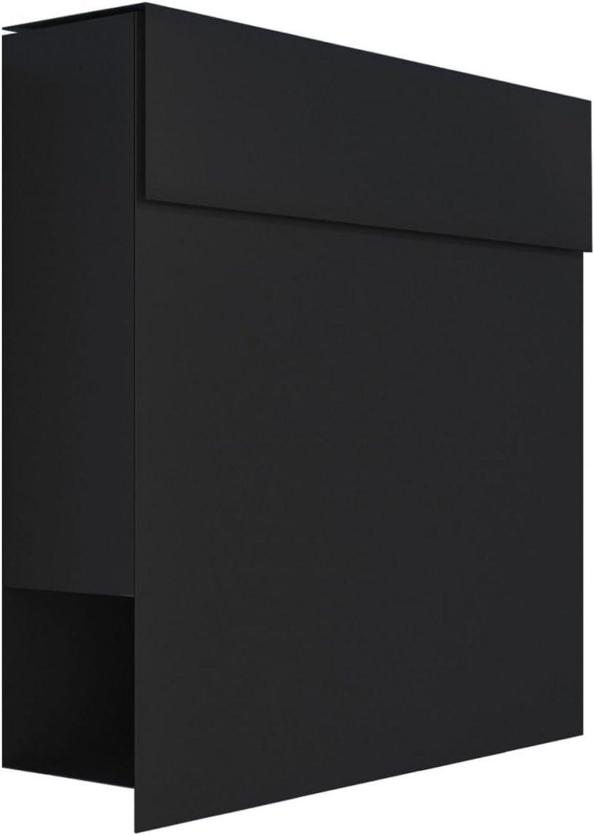 Muurbrievenbus met Krantenvak – Modern Design in Zwart