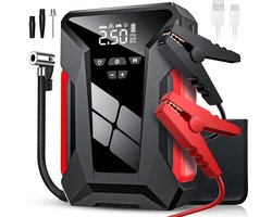 Deliqa - Jumperstart Voor Auto - Accu Starter Voor Auto - Luchtcompressor - 4 In 1 - 28000Mah Powerbank - Startkabels