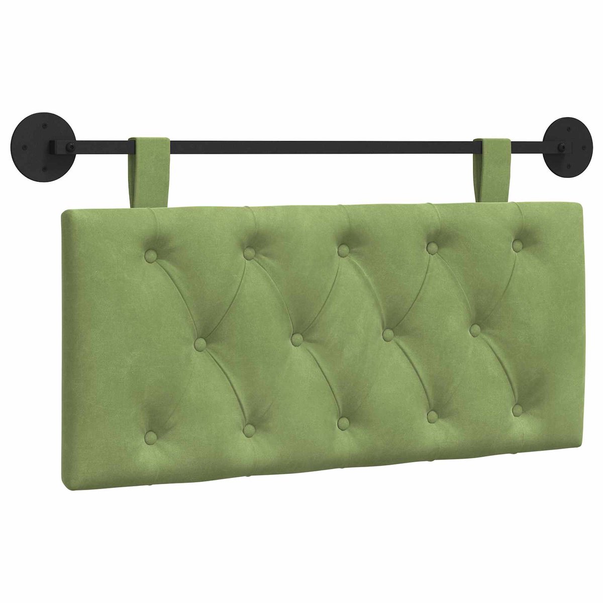 vidaXL - Hangend - hoofdbord - Lichtgroen - Fluweel