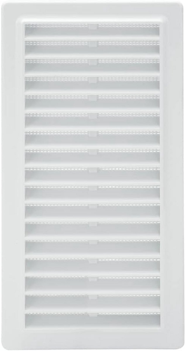 Kunststof Inbouw Ventilatierooster 25 x 12 cm met Gaasinzet