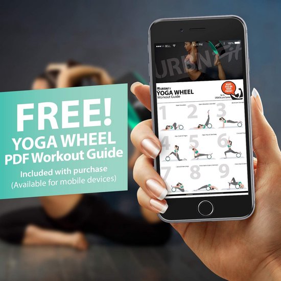 Yoga Wheel voor Flexibiliteit en Backbends - Ondersteuning voor Stretchen en Inversies - Perfect voor Thuistraining — afbeelding 3