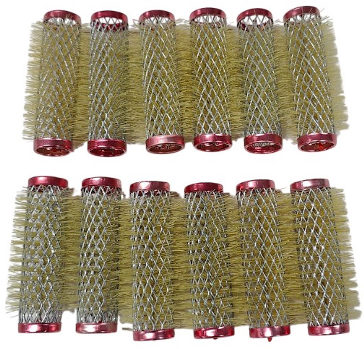 Rojafit - Watergolf Draadrollers - Haarkrullers - Metaal - Ø 18 mm. Lang 65 mm. - Rood