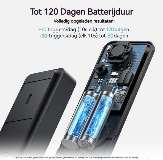 BOIFUN 2K Ultra HD Slimme Draadloze Video Deurbel Met Camera - Video Deurbel Zonder Abonnement - Video Deurbel met Camera - Deurbel Draadloos WiFi - 166° Breed Gezichtsveld - Incl. Gong van Merkloos — afbeelding 4