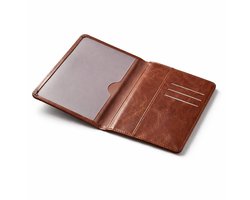Luxe XL Autopapieren Mapje Etui - Kentekenbewijs Mapje - APK Verzekering Hoesje - cognac bruin