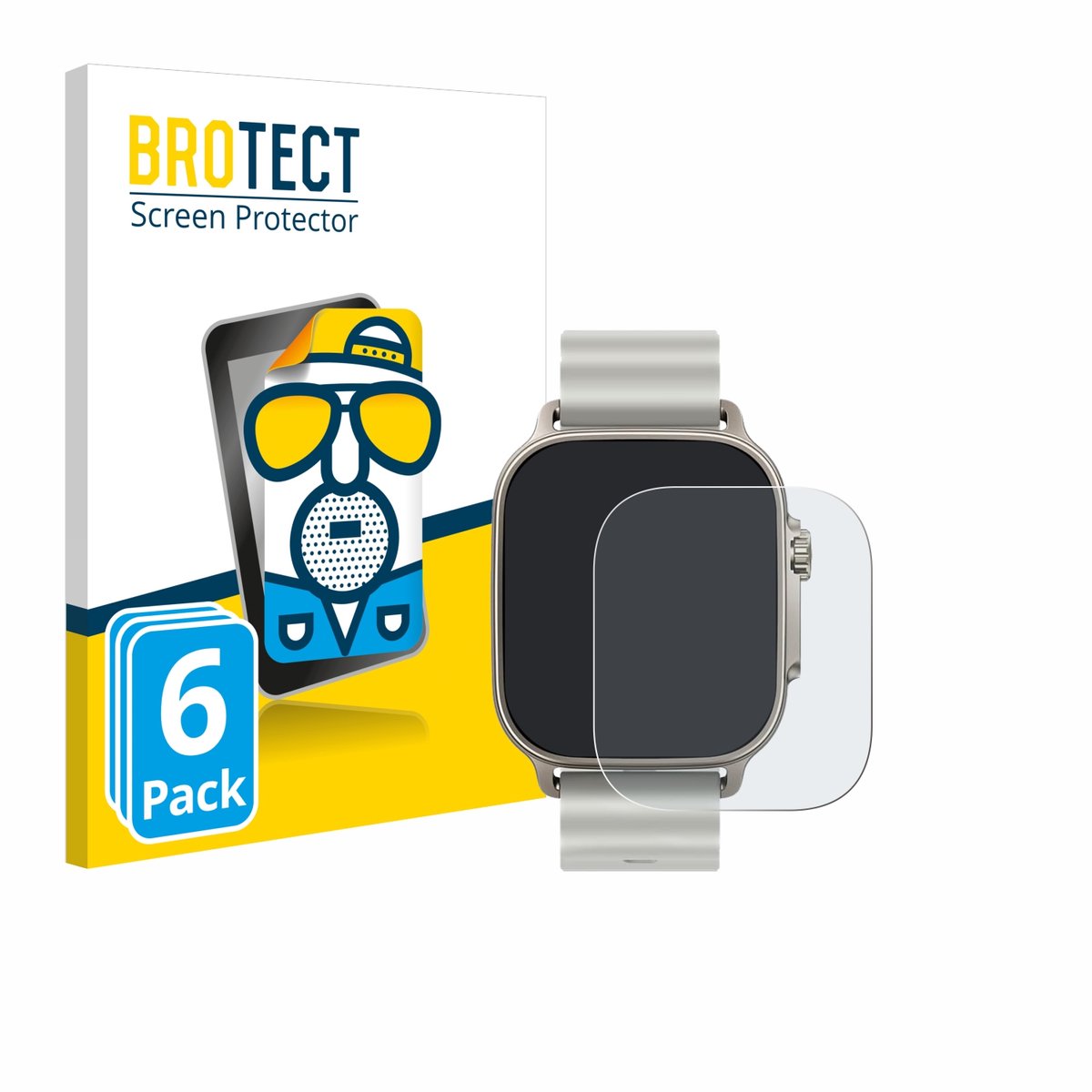 BROTECT - Screenprotector voor realme Watch 5 - Folie Beschermfolie matte 6 Stuks
