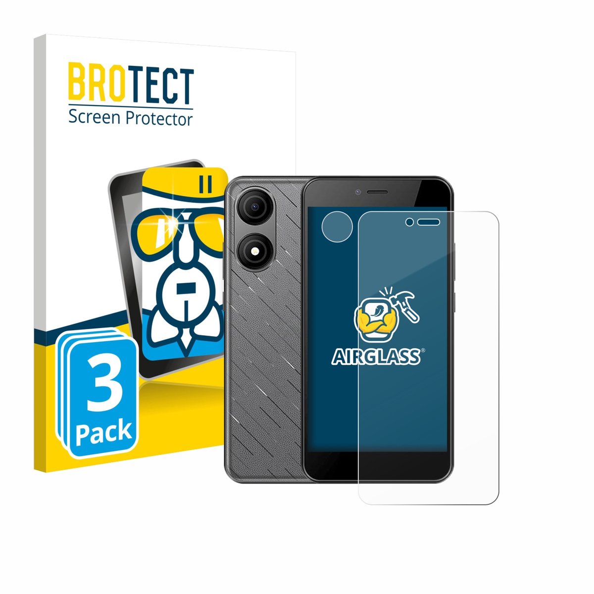Screenprotector 3 Stuks voor HTC Wildfire E5 Life (Voor+Camera) Beschermglas transparant
