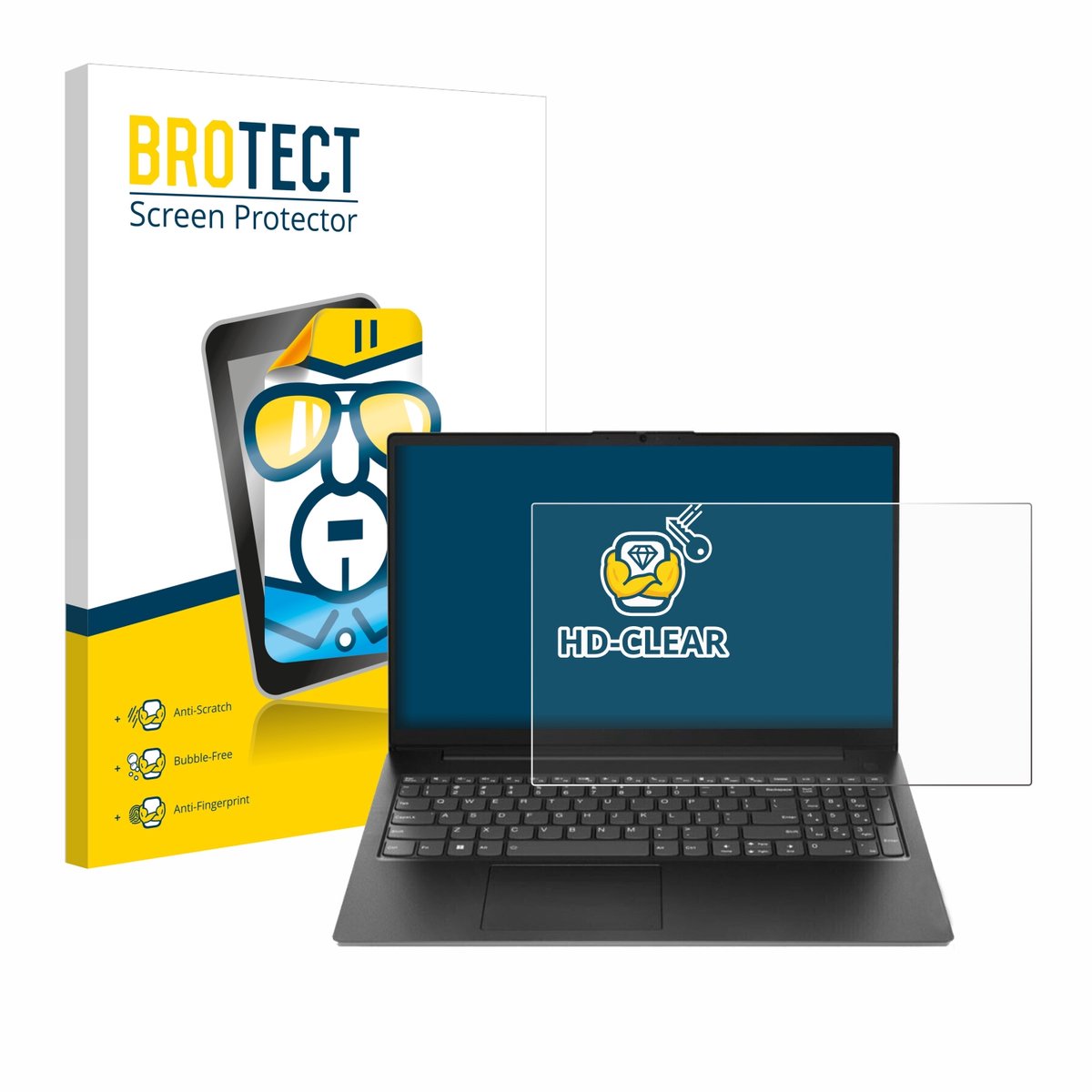 BROTECT - Screenprotector voor Lenovo V15 Gen 4 AMN - Folie Beschermfolie transparant