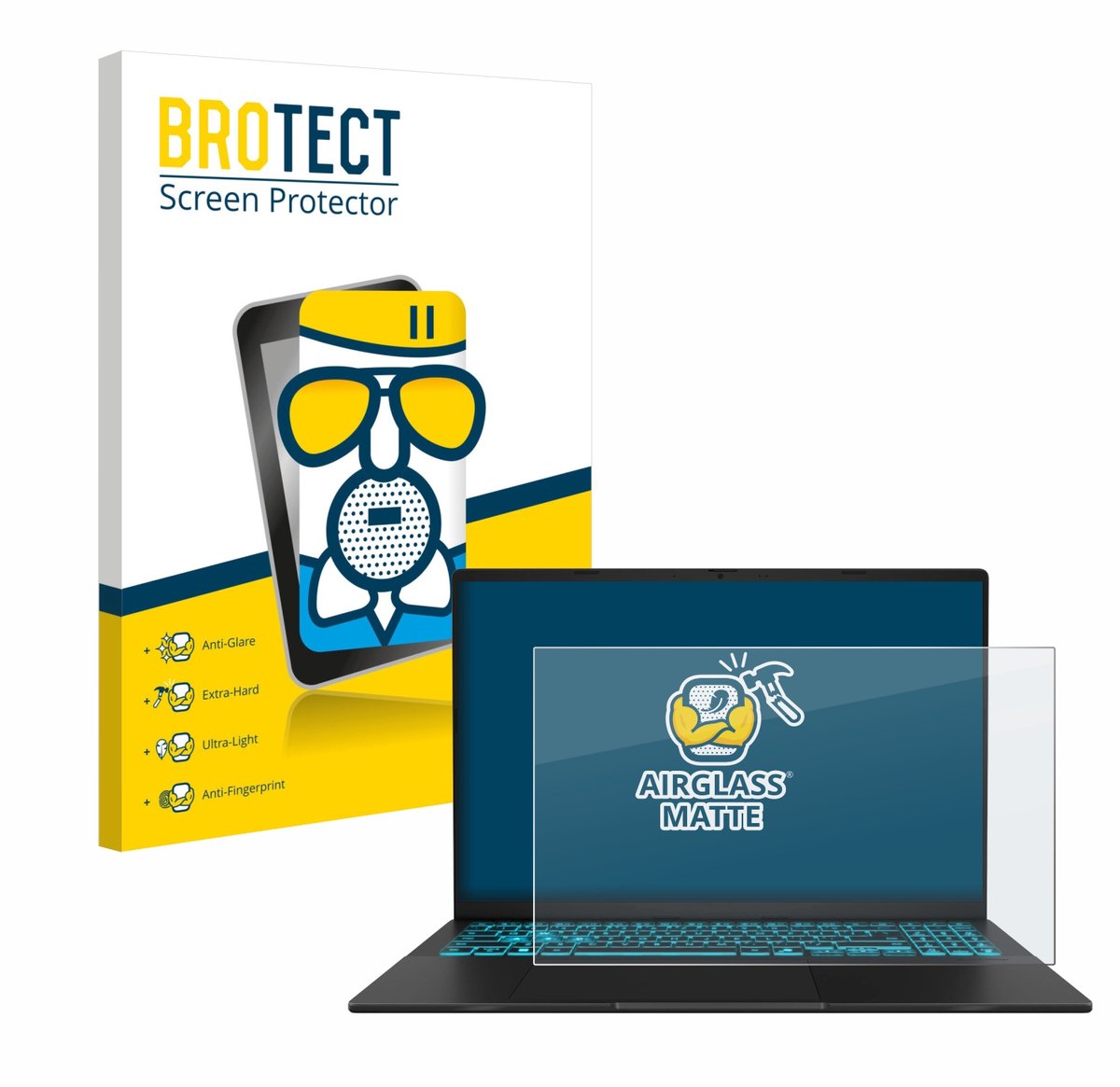 BROTECT - Screenprotector voor ASUS V16 V3607 - Folie Beschermfolie Beschermglas matte