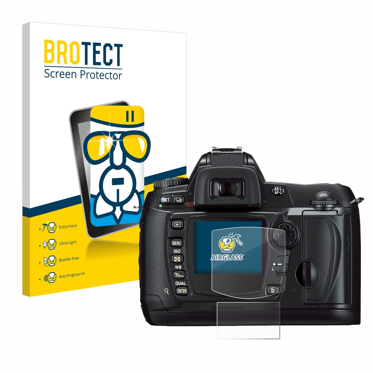 Screenprotector voor Nikon D70 Beschermglas transparant