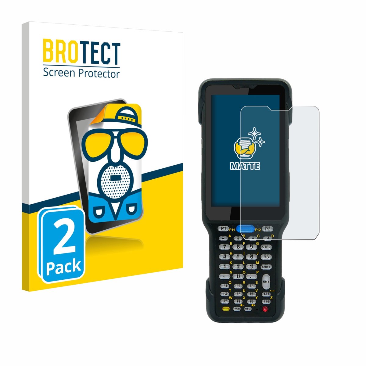 BROTECT - Screenprotector voor Unitech HT730 - Folie Beschermfolie matte 2 Stuks