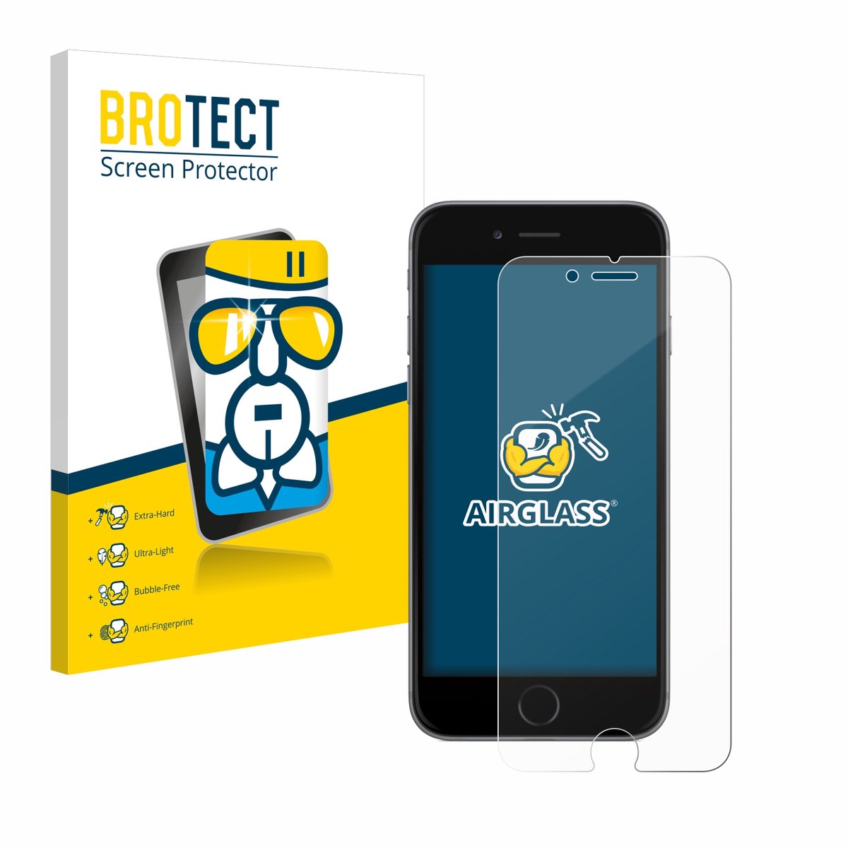 Screenprotector voor Apple iPhone 6 / 6S Beschermglas transparant
