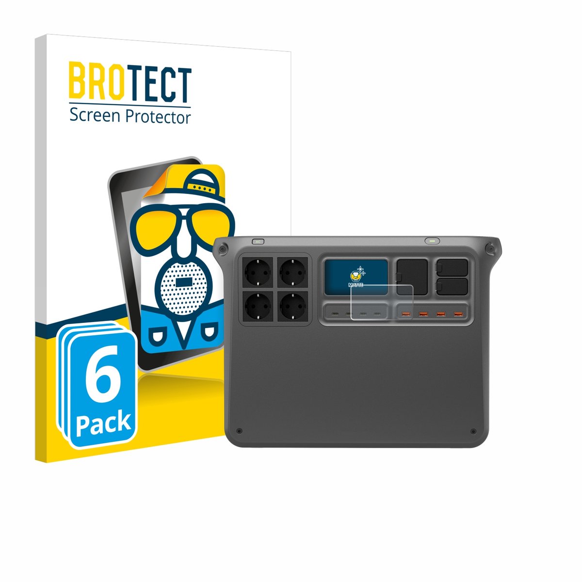 BROTECT - Screenprotector voor DJI Power 2000 - Folie Beschermfolie matte 6 Stuks