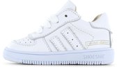 Shoesme Wit Sneakertje - Sneakers Kinderen - Unisex - WHITE - Leer - Maat 22