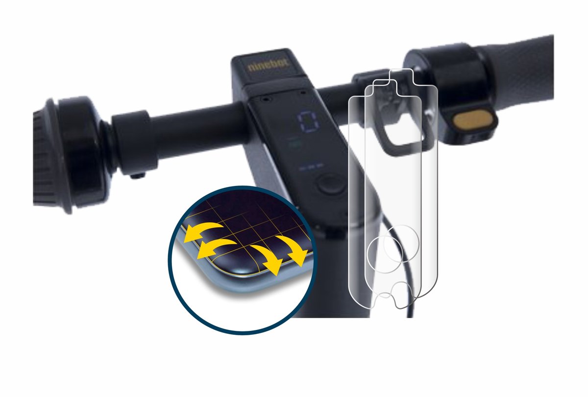 BROTECT - Screenprotector voor Segway Ninebot KickScooter MAX G30 - Folie Beschermfolie transparant volledig dekking - 2 Stuks – foto 6