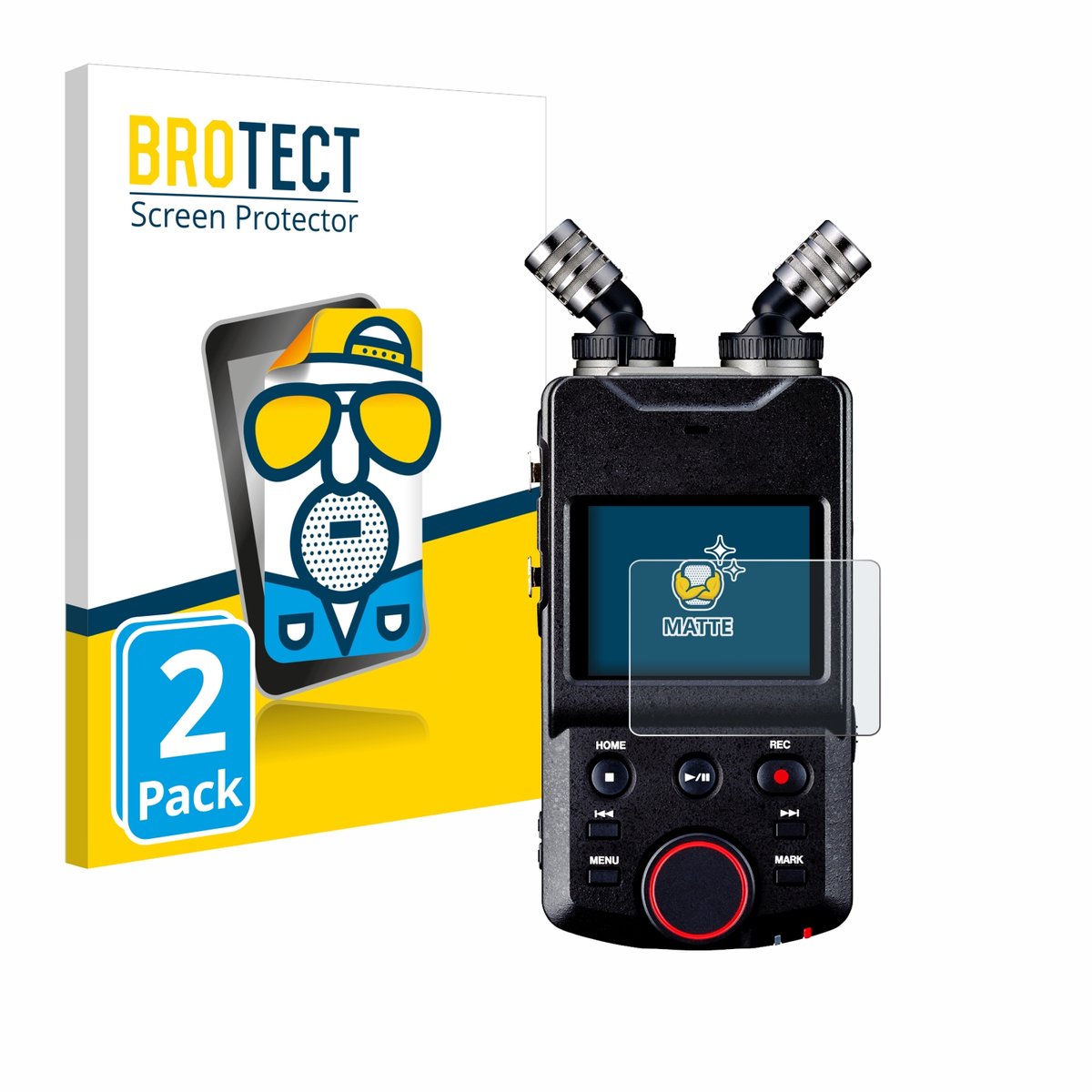 BROTECT - Screenprotector voor Tascam Portacapture X6 - Folie Beschermfolie matte 2 Stuks