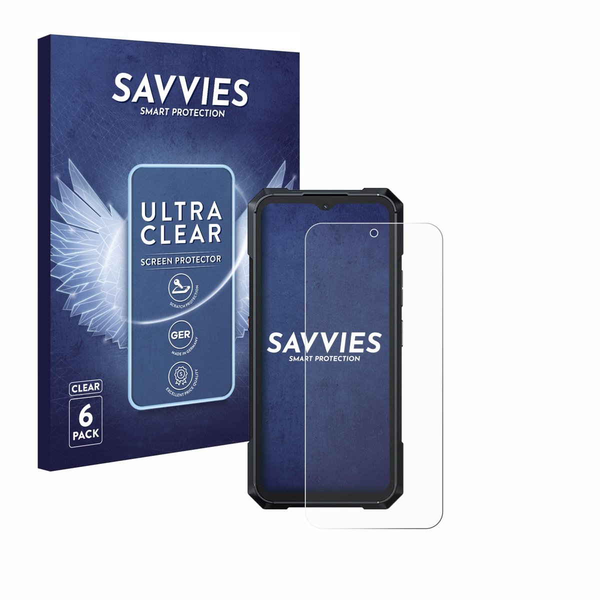 Savvies - Screenprotector voor Cubot King Kong X - Folie Beschermfolie transparant 6 Stuks
