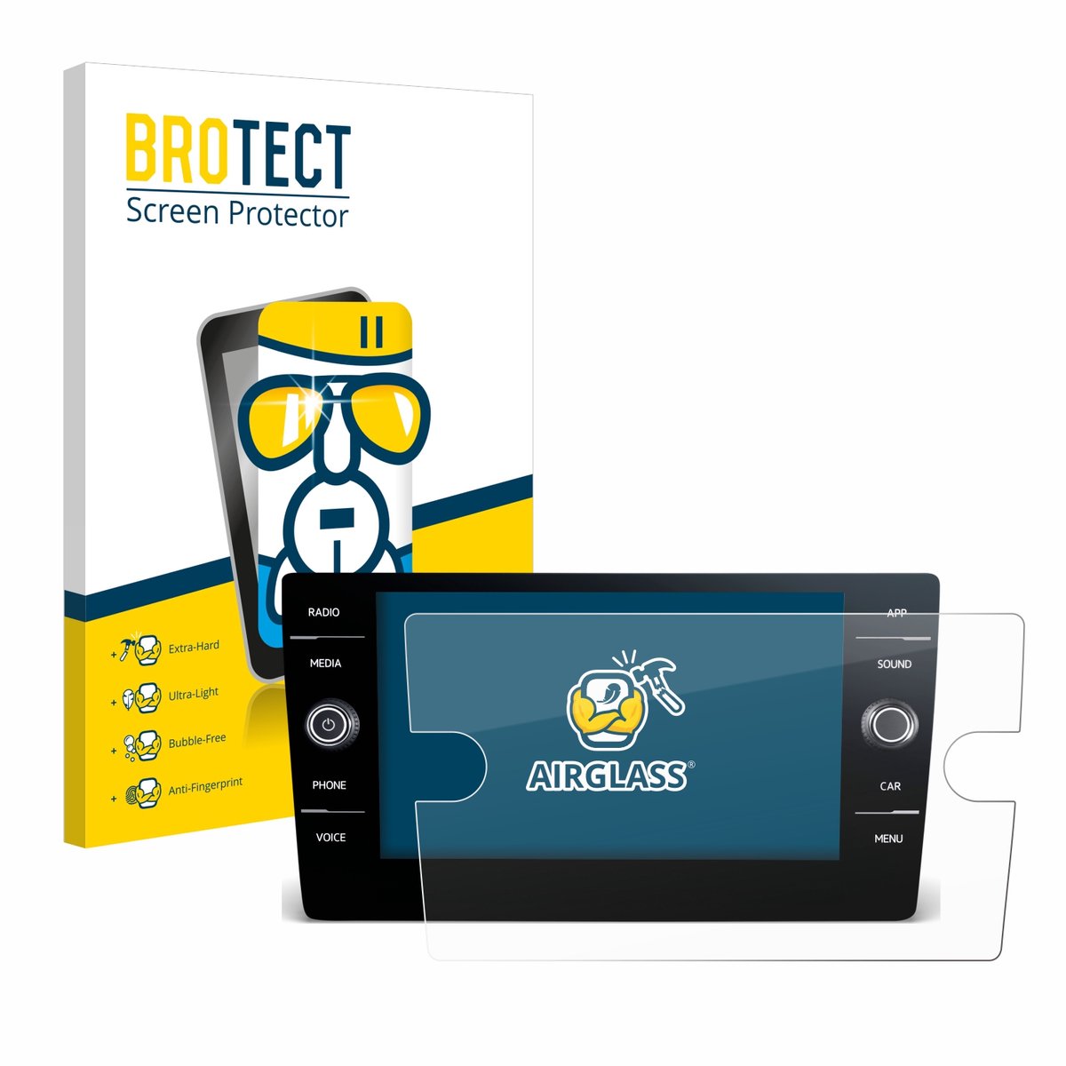 Screenprotector voor Volkswagen Tiguan 2021 Discover Media 8" Beschermglas transparant