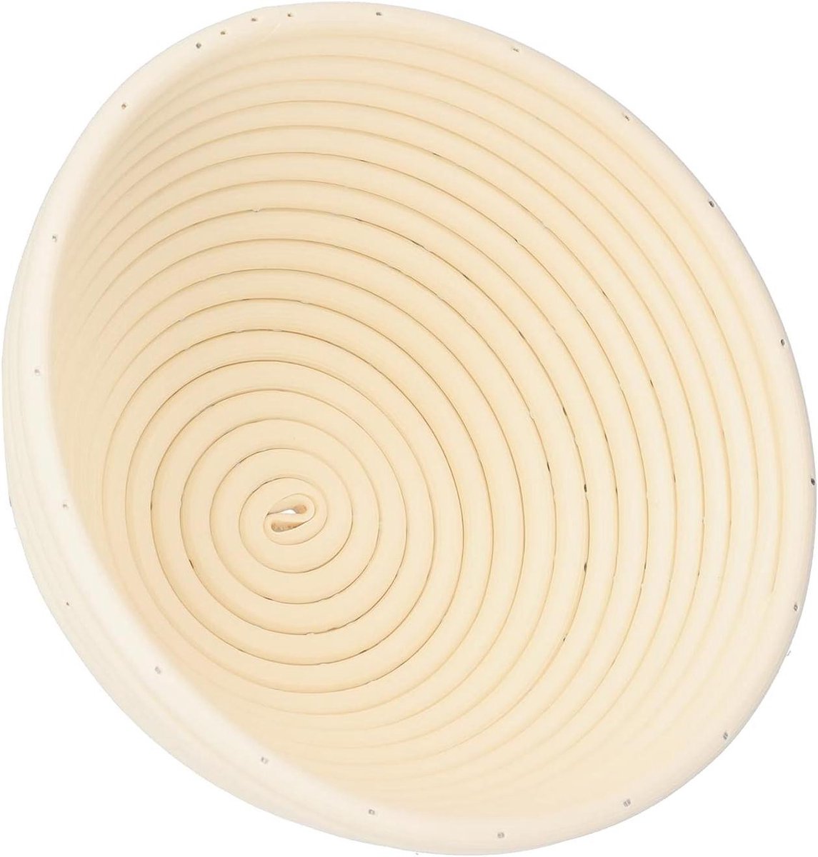 Ronde rijsmand set, geschikt voor brooddeeg, fruitmand van rotan (crème, 20 x 8 cm)