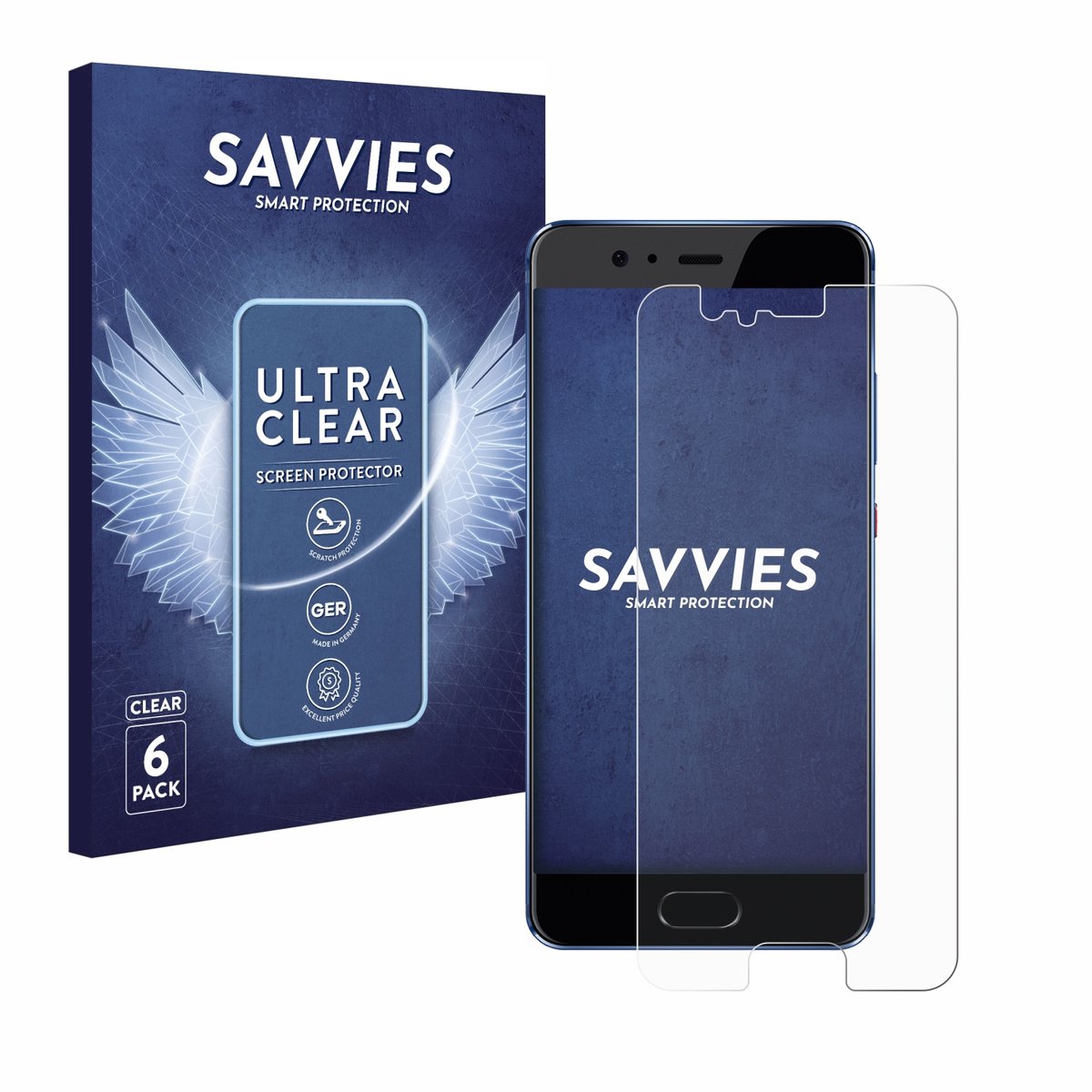 Savvies - Screenprotector voor Huawei P10 - Folie Beschermfolie transparant 6 Stuks